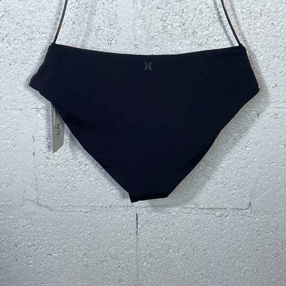 Hurley JRs  Solid Full Bikini Bottom in Black, Size Large - Picture 2 of 5